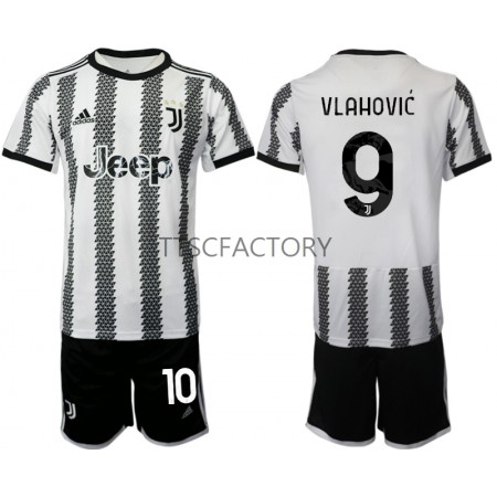 Jalkapallo Pelipaidat/Peliasut Juventus Vlahovic 9 Lasten Kotipaita 2022-2023 Lyhythihainen